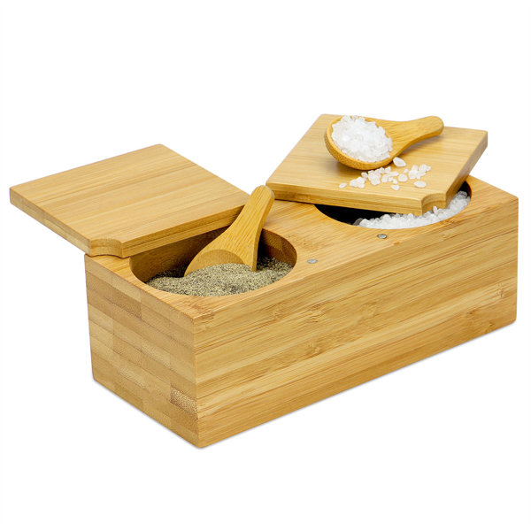 Belfry Kitchen Bamboo Salt and Pepper Spice Box Wayfair.co.uk
